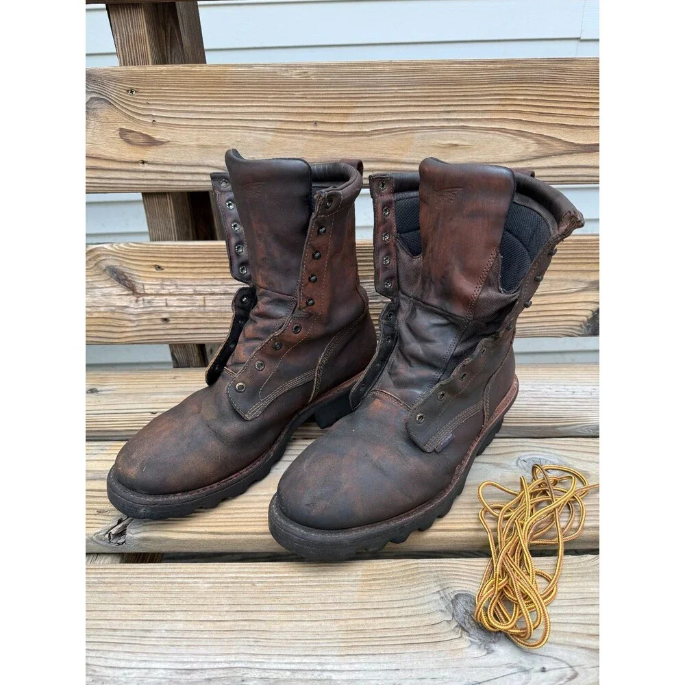 Red Wing 620 LoggerMax Men's 13 D Waterproof Work Boots Distressed USA Soft Toe